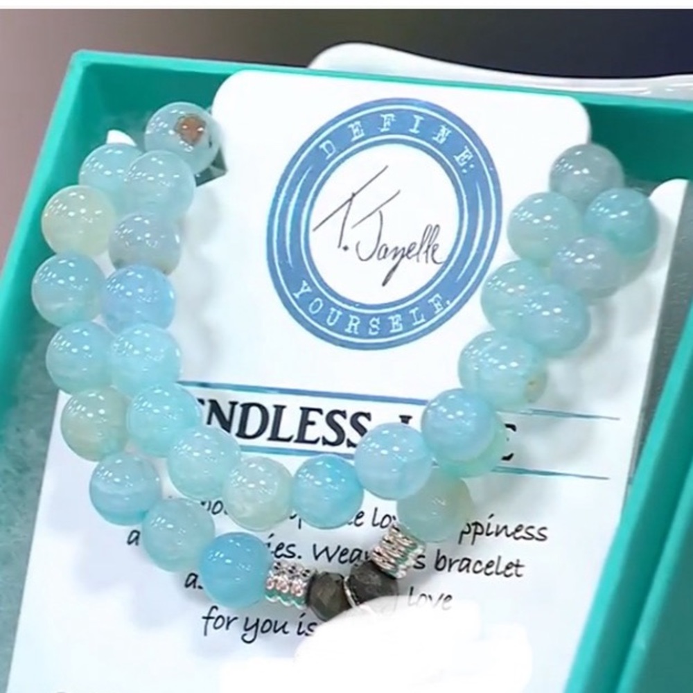 Endless Love Aqua Beaded Bracelet Set of 3